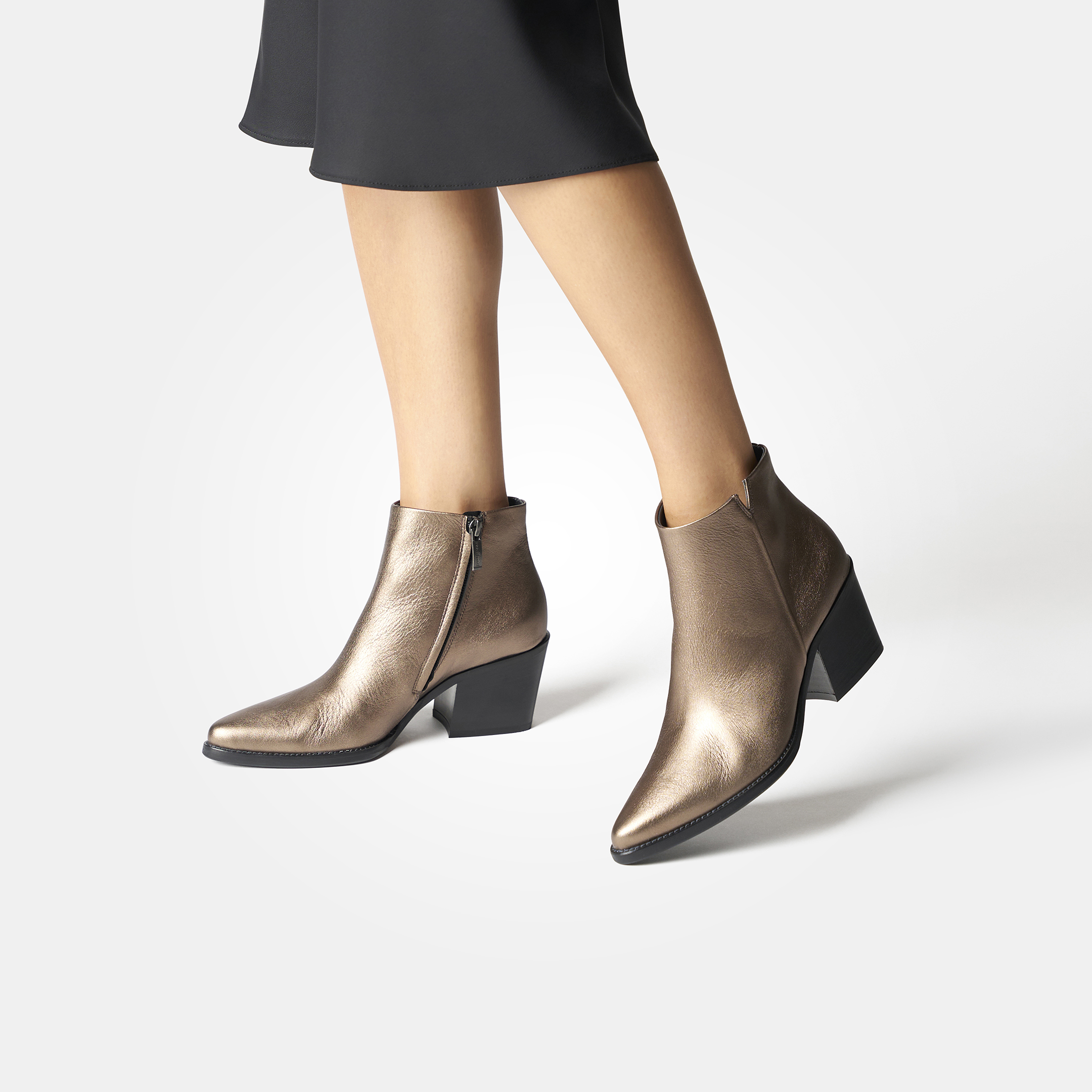 Bronze ankle boots outlet